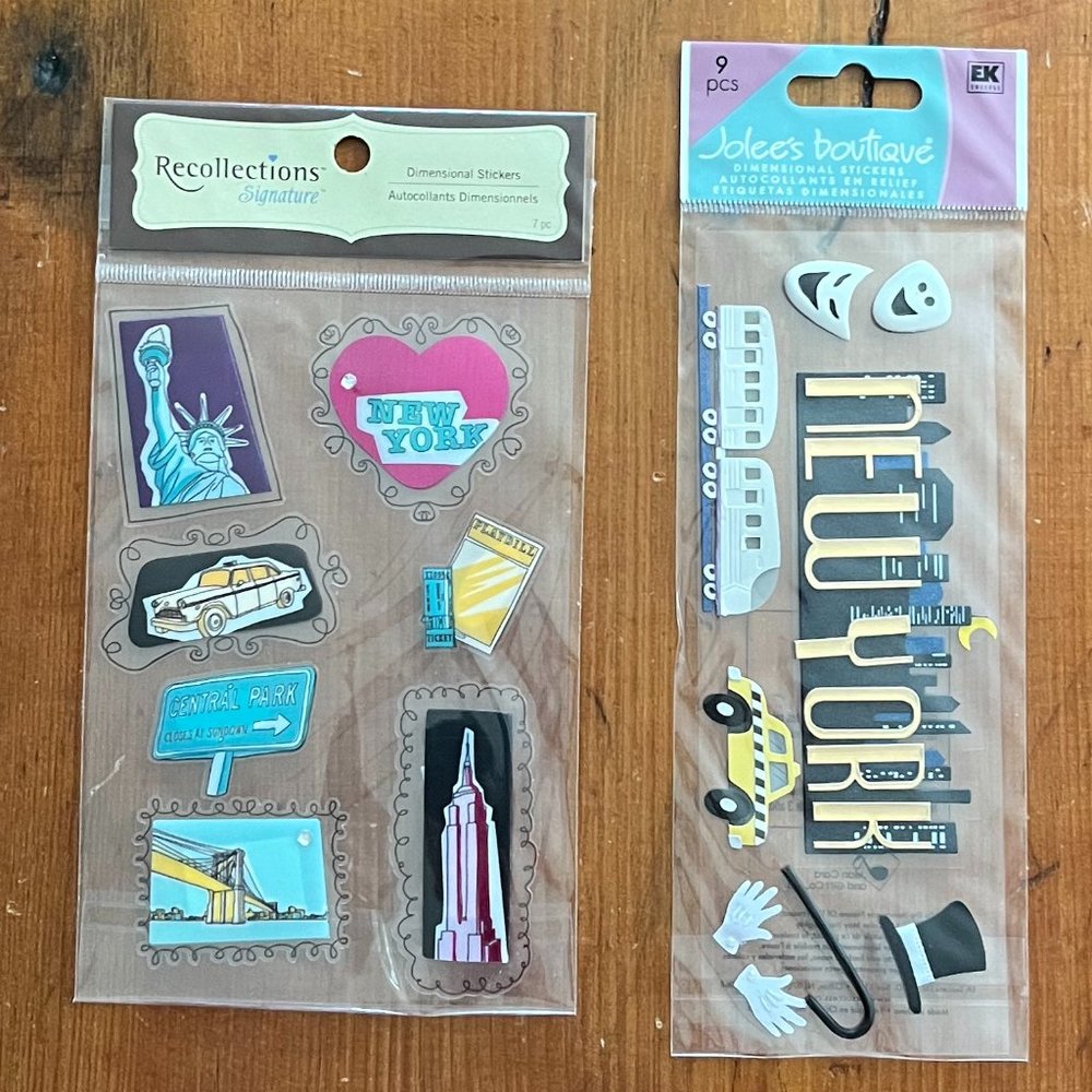 NWT New York City Scrapbook Stickers Recollections and Jolee's boutique